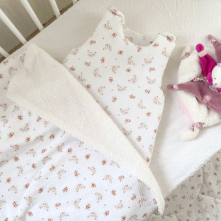 Couverture gaze coton flower-P'tit Coeur