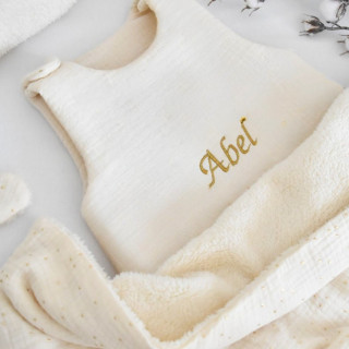 Gigoteuse uni gaze coton beige-P'tit Coeur