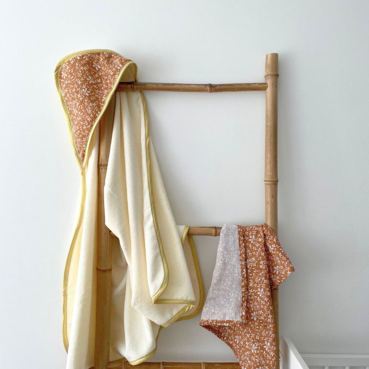 coffret bain soin cape de bain et lange-P'tit Coeur