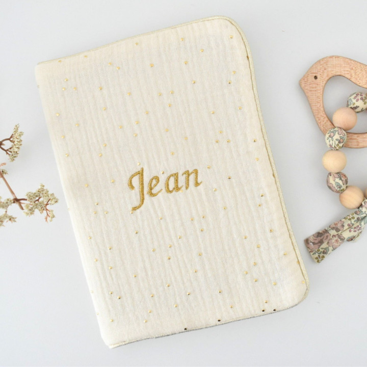 protege carnet prenom beige-P'tit Coeur
