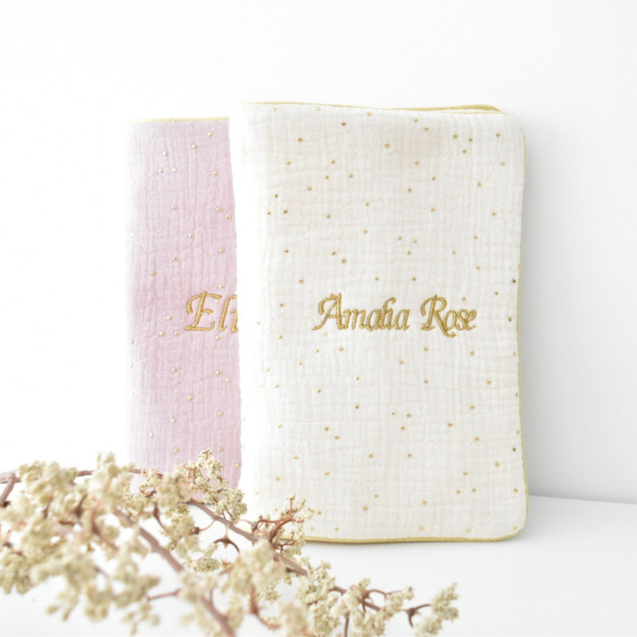 protege carnet prenom beige rose-P'tit Coeur