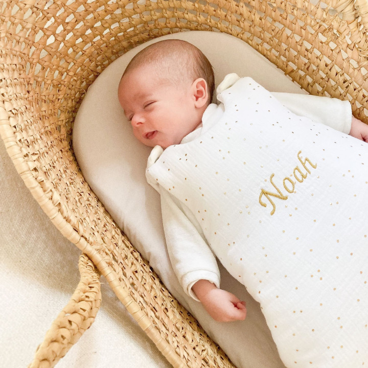 Gigoteuse pois dorés blanc-P'tit Coeur