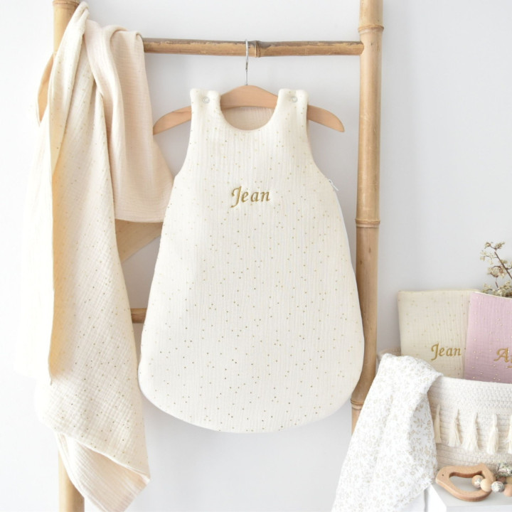 Gigoteuse pois dorés beige-P'tit Coeur