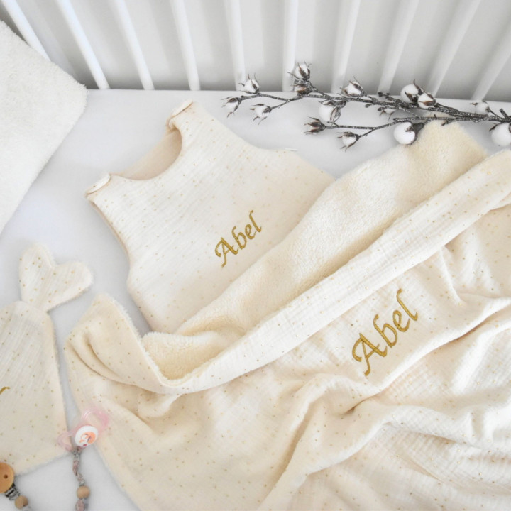 Gigoteuse pois dorés beige-P'tit Coeur